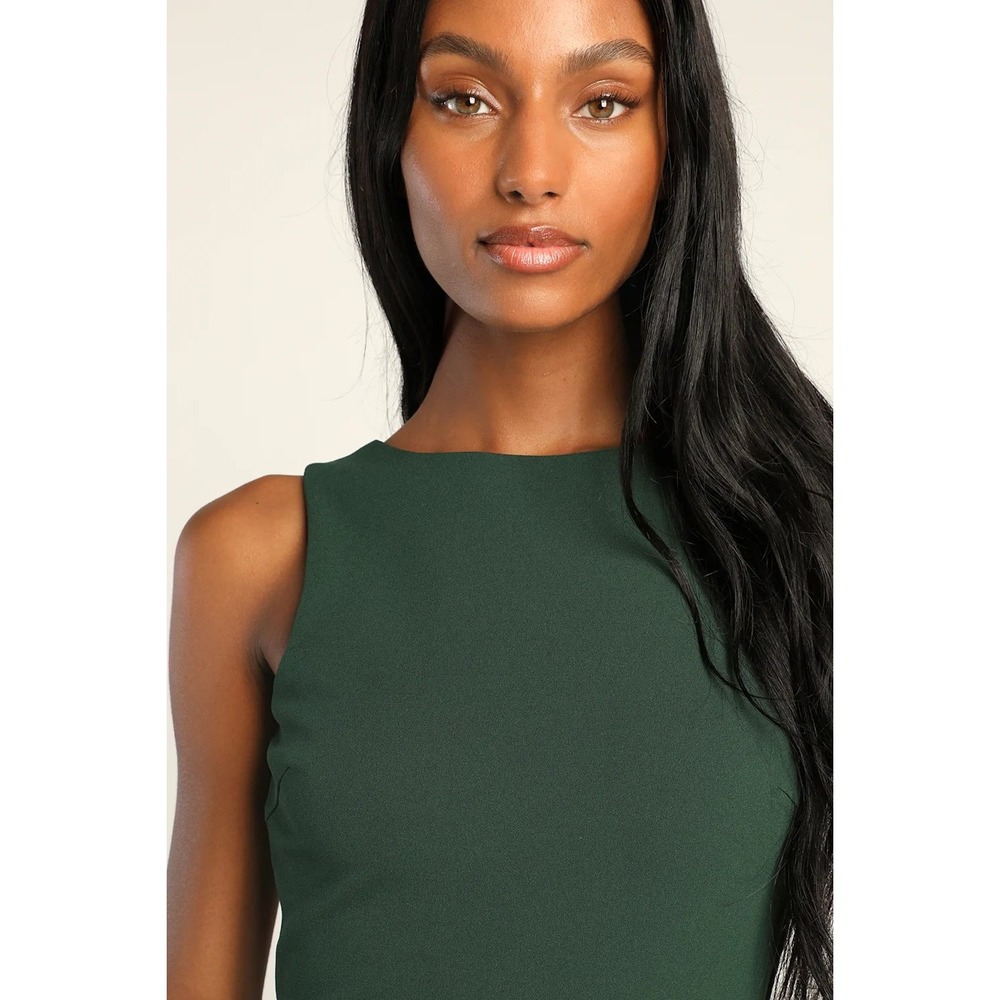 Lulus Love In Your Eyes Hunter Green‎ Knotted Mermaid Maxi Dress Size XS - Picture 5 of 6